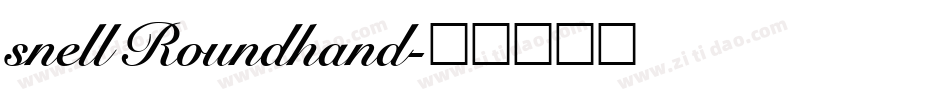 snell Roundhand字体转换